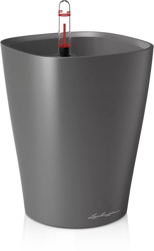 Lechuza - Mini Deltini Table planters charcoal metallic