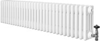 MonsterShop Monster Group BV Traditionele 4-kolom radiator - wit - 300x1370 mm - thermostaatkraan
