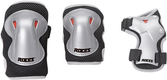 Roces Super 3-pack Protectie Set Inlineskates - Maat One size - Unisex - zwart/zilver Maat M