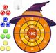 oCreon 76 cm Halloween decoratie - Halloween dartbordspel voor kinderen - Klittenband dartbord met 12 zelfklevende ballen