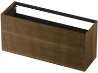 INK - Onderkast 2 Laden Push To Open Verticaal Gefreesd - Massief Eiken Ash Grey - 140cm x 65cm