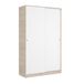 HOMEKIT Kast met 2 schuifdeuren, naturel en wit, glanzend, 120 x 204 x 50 cm