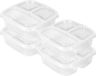 PlasticForte Vershoudbakje 3-vaks - 4ST - 1,2L