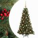 vidaXL Kunstkerstboom met kerstbal 150 cm 150 LED's Warmwit