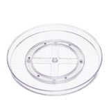 Amazon Basics Lazy Susan Organizer, draaibaar dienblad, transparant, 30,5 cm, 2 stuks