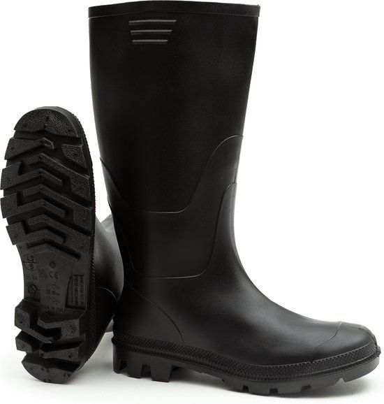 Solemates Regenlaarzen - Zwart - Maat 46 - Unisex - Hoog - PVC