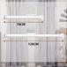 Unyqoos® Tringle de rideau de douche, set de 2, extensible de 70-120 cm, Ø25 mm, acier inoxydable, blanc