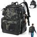 Omgoods - Sac à dos de pêche étanche 38L avec support de canne