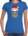 Bellatio Decorations Bad Santa Kerstshirt / Kerst t-shirt blauw voor dames - Kerstkleding / Christmas outfit XXL