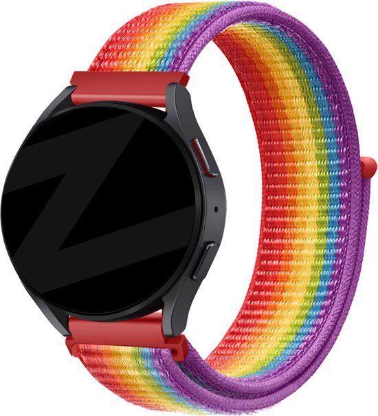 Bandz 20mm Nylon Loop Band - Rainbow - Compatible with Samsung Galaxy Watch & More