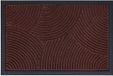 Merkloos Relaxdays Deurmat - golven - 60x40 cm - polypropyleen - antislip - roodbruin