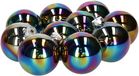 Decoris Kerstballen set - 40 stuks - glas - zwart/parelmoer - 6 cm - glans