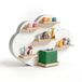 Relaxdays Tonieboxrek magnetisch voor Toniebox en 20 Tonies, wolkenvorm, HxBxT: 40x61x17 cm wit