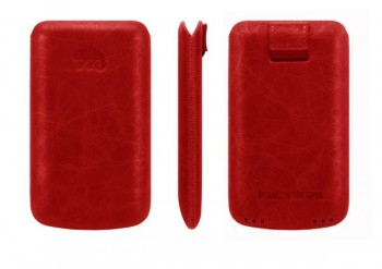 Katinkas Premium Leather Case rood / Apple iPhone 4 / 4S