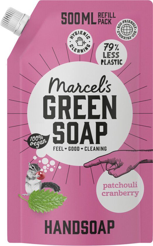 Marcels Green Soap Marcel's Green Soap Handzeep Patchouli & Cranberry Navul Stazak 500 ml