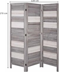 Kamerscherm Clara Grijs-Wit