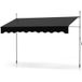 Coast Parasol sans perçage - Réglable manuellement - Résistant aux UV - Noir 300 cm