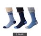 SCOTCH & SODA 3 paires de chaussettes homme en coton éponge, chaussettes de tous les jours, chaussettes habillées, SS43491 462, bleu/blanc