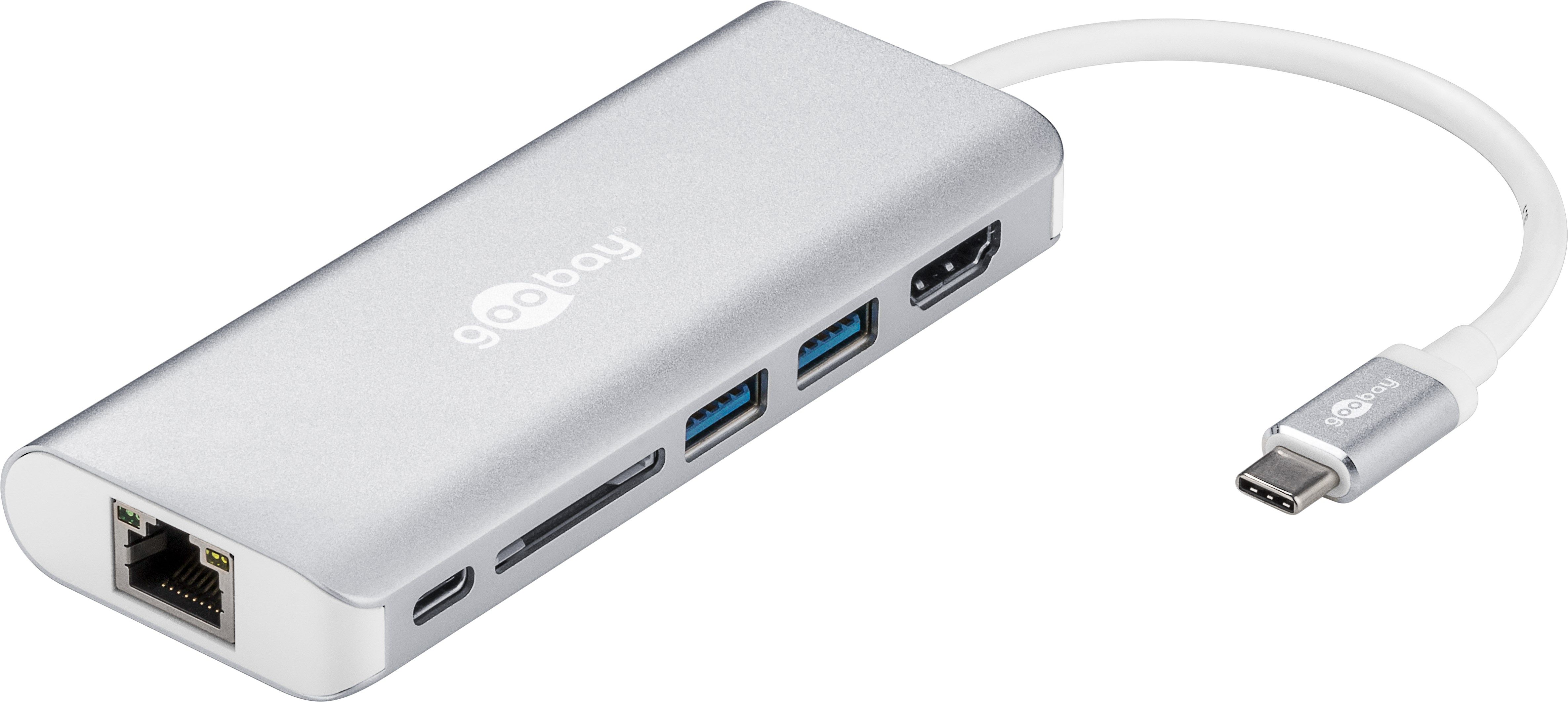 Goobay 76788 - Interface hub - Wit, Zilver