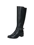 Caprice 9-9-25601-47 019 Black Lange Laarzen Zwart Leer en Stretch Dames - Zwart - 42
