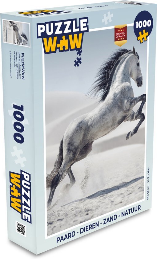 MuchoWow Puzzel Paard - Dieren - Zand - Natuur - Legpuzzel - Puzzel 1000 stukjes volwassenen - Sinterklaas cadeautjes - Sinterklaas voor grote kinderen