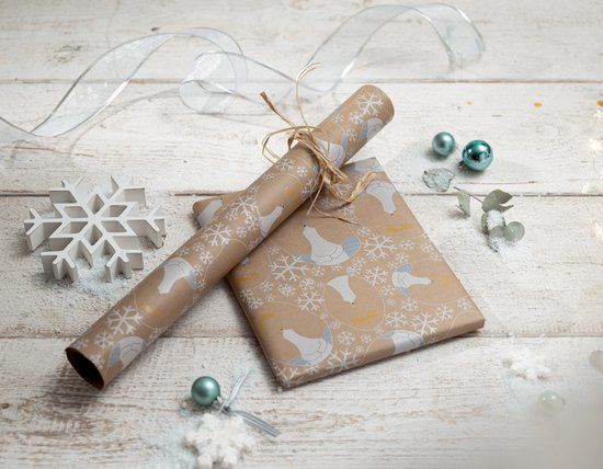 Sigel Kerstcadeaupapier - 100gr - 5mx50cm - Groen, Rood, Violet