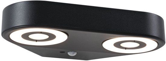 Paulmann LED-wandarmatuur voor buiten Silma Schemergestuurde bewegingsmelder IP44 Antraciet