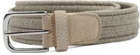 Profuomo Waxed Geweven Riem Khaki - Maat 105