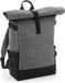BagBase Block Roll-Top Backpack BG858 - GREY MARL/BLACK