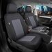 Stoelhoezen Bremer Sitzbezüge GmbH Autostoelhoezen voor Skoda Karoq BJ vanaf 2017 – Stoelhoezen voor bestuurder en passagier in Zwart/Grijs