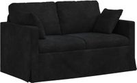 vidaXL Bank Zwart Fluweel 138 x 78 x 80 cm