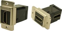 Cliff CP30753M3 HDMI-adapter Bus, montage encastrée Nickel, Noir 1 pièce(s)
