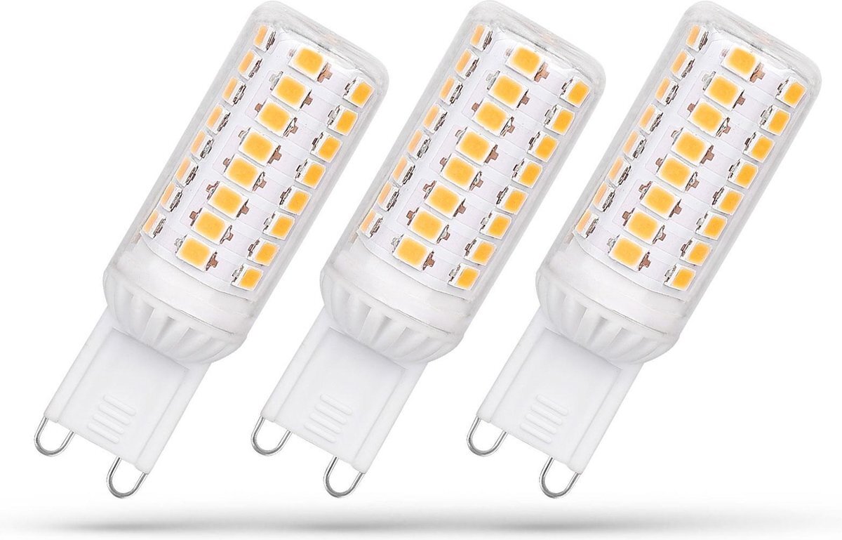 Spectrum LED G9 Multipack - 4W vervangt 35W Dimbaar - 3000K warm wit licht - 18x58 mm