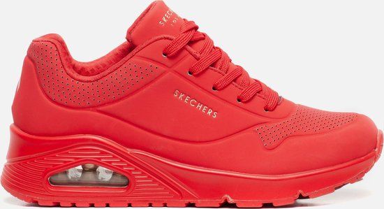 Skechers Uno - Stand On Air Dames Sneakers - Rood - Maat 41