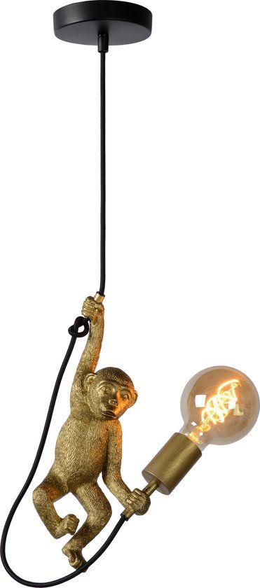 Lucide EXTRAVAGANZA CHIMP Hanglamp - Ø 17,6 cm - E27 - Zwart