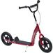Trottinette enfant pneus 30 cm hauteur guidon réglable poignée frein et béquille acier pour enfants à partir de 5 ans rouge