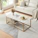 en.casa Salontafel Raukurg marmerlook wit en goudkleurig 120x60x44 cm