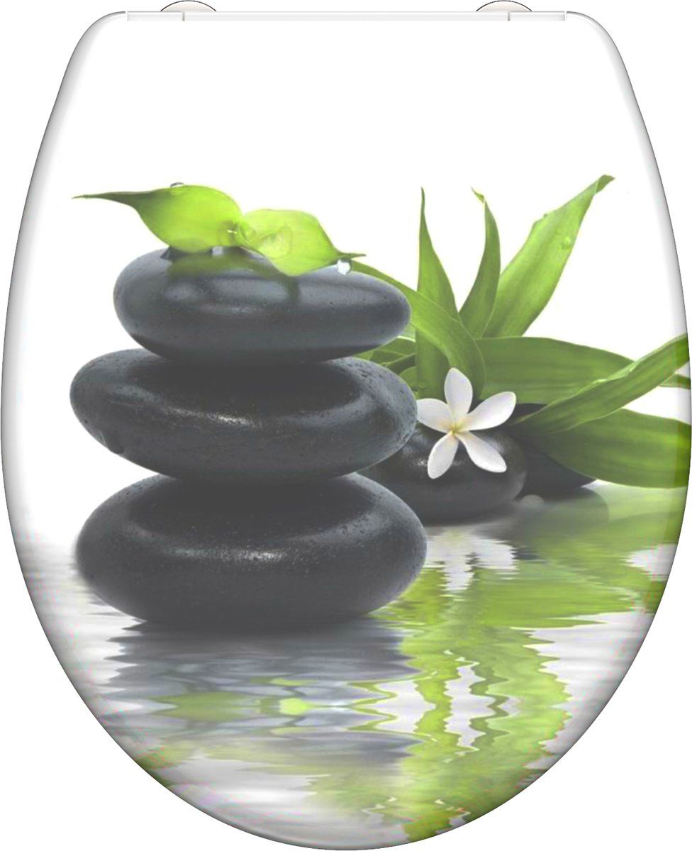 Schütte WC-Bril 82367 JASMIN - Duroplast - Soft Close - Afklikbaar - RVS-Scharnieren - Decor - 3-zijdige Print