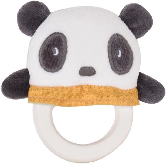 Tikiri Pancha Bijtring: Panda 13 Cm Junior Wit/zwart