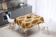 Bonamaison Tafelkleed, Anti-Mold, Sneldrogend, Waterdicht, 100% Polyester Tafellaken, Bruine tinten, 140 x 140 Cm - Ontworpen en Vervaardigd in Turkije