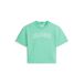 Tommy Hilfiger T-shirt groen Meisjes Katoen Ronde hals Logo - maat 128