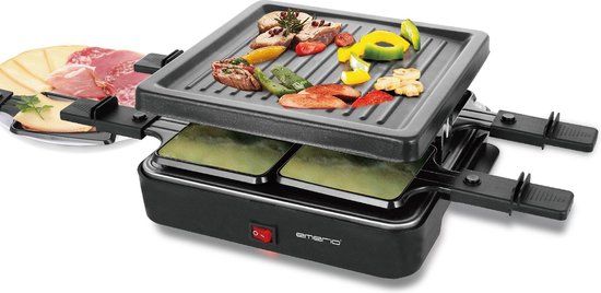 Emerio RG-120656 Gourmetset - 4 Personen - Grillplaat - Zwart