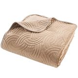Douceur d'intérieur Solange Linnen Sprei Gewatteerd 220 x 240 cm en 2 Kussenslopen 60 x 60 cm Effen Fluweel