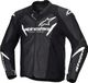 Alpinestars Faster V3 Motorfiets leren jas - Zwart/wit