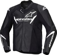 Alpinestars Faster V3 Veste de moto en cuir - Noir/blanc
