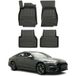 Omac Tapis de sol en caoutchouc compatible avec Audi A7 Sportback 2018-2023 noir premium