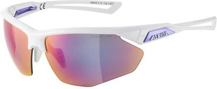 Alpina Nylos HR Bril, white purple/purple mirror