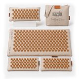 Glanzstück Berlin® Acupressuurmat XXL Lounge Edition – Set met Hoofdmat 72 × 42 cm, 2 Modules van 18 × 42 cm, Kussen & Tas, ca. 9.350 Bloempunten voor het Hele Lichaam | Spijkermat