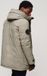 Superdry City Padded Parka Jacket - Stone Donkergrijs - Maat M - Heren