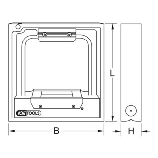 KS Tools KS Tools waterpas, met frame, 200 mm Aantal:1